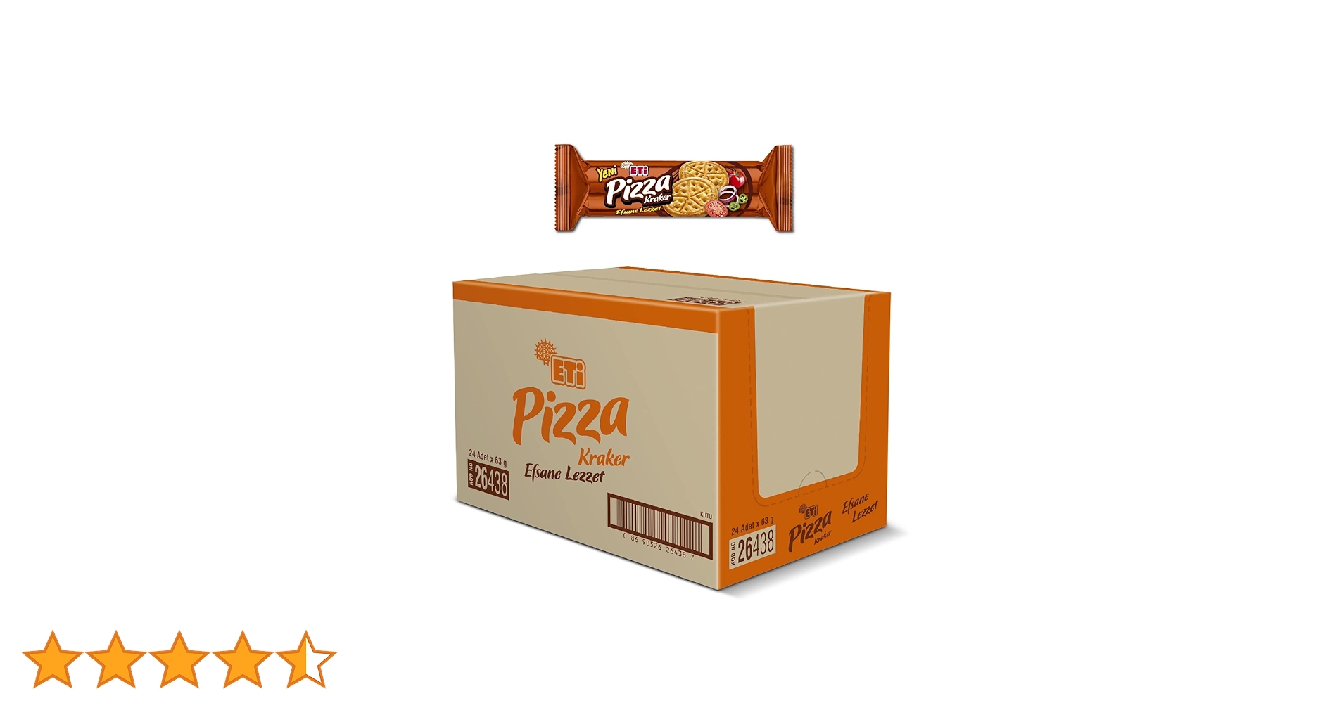 Eti Pizza Kraker Efsane Lezzet 63 g x 24 Adet : Amazon.com.tr